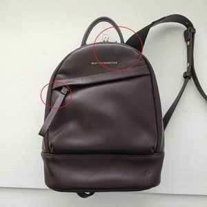 WANT LES ESSENTIELS  MINI PIPER LEATHER BACKPACK - Brown
